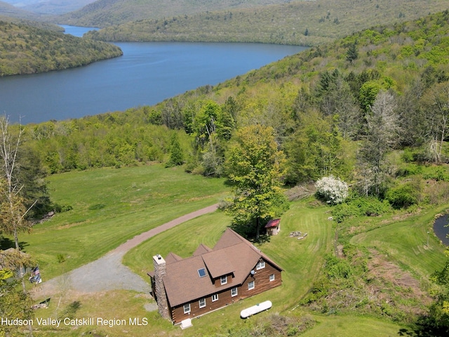 422 Waterview Dr, Andes, NY 13731 - view of subject property with a nearby body of water and a forest
