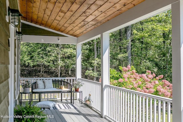 view of wooden deck