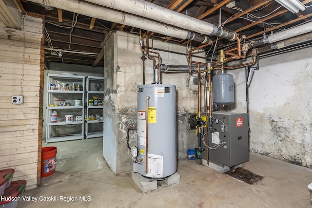 71 Melrose Ave, Albany, NY 12203 - utility room with gas water heater and a heating unit
