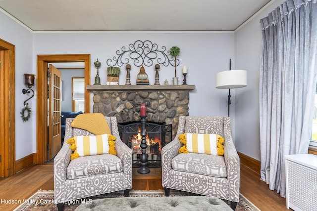 71 Melrose Ave, Albany, NY 12203 - sitting room with crown molding, wood finished floors, and baseboards