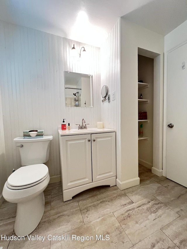 14 Brown Rd, Copake, NY 12516 - bathroom with vanity and wood walls