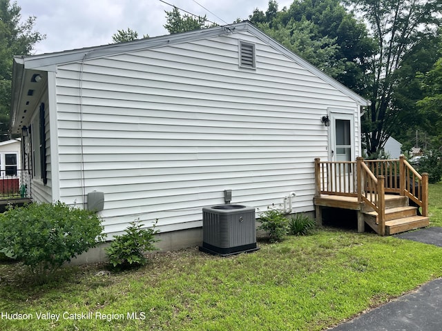 14 Brown Rd, Copake, NY 12516 - view of home's exterior featuring a yard and a central air condition unit