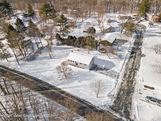 view of snowy aerial view