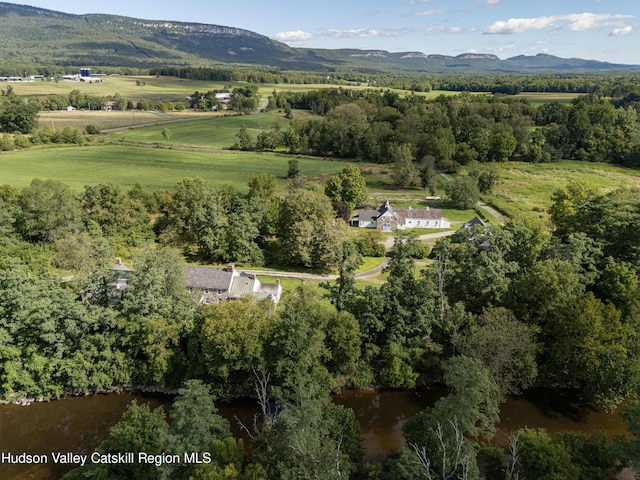 bird's eye view featuring a mountain view