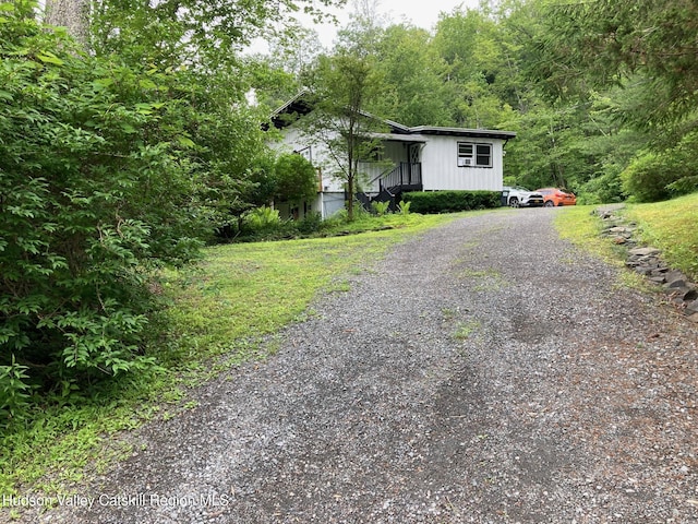 27 Croswell Manor Dr, Shokan, NY 12481 - view of front of home featuring driveway and a forest view