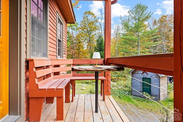 214 Fog Hill Rd, Austerlitz, NY 12017 - deck featuring a shed and an outbuilding