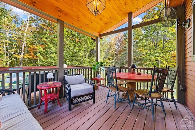 214 Fog Hill Rd, Austerlitz, NY 12017 - wooden terrace featuring outdoor dining space
