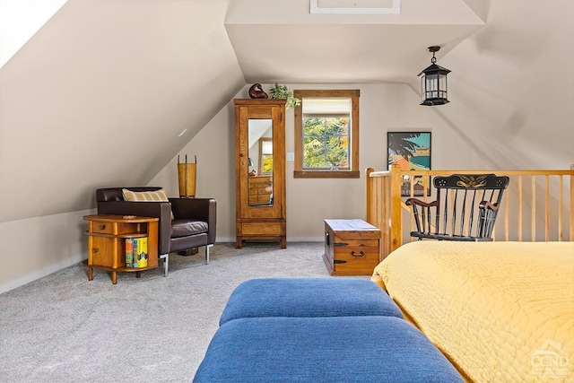 214 Fog Hill Rd, Austerlitz, NY 12017 - bedroom with vaulted ceiling, carpet flooring, and baseboards