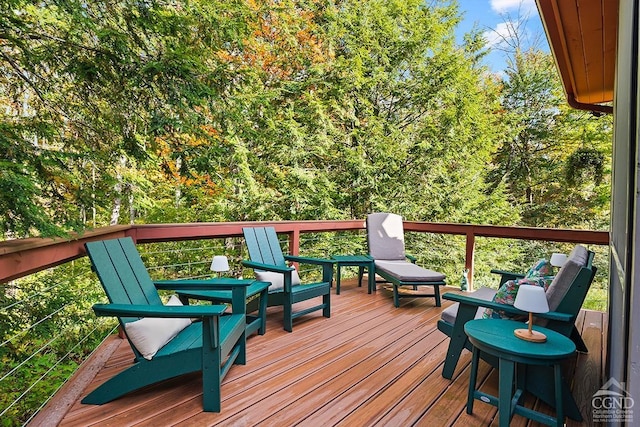 214 Fog Hill Rd, Austerlitz, NY 12017 - wooden deck featuring a view of trees