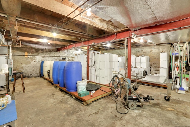 view of basement