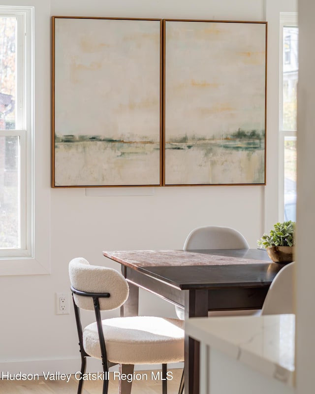 view of dining area