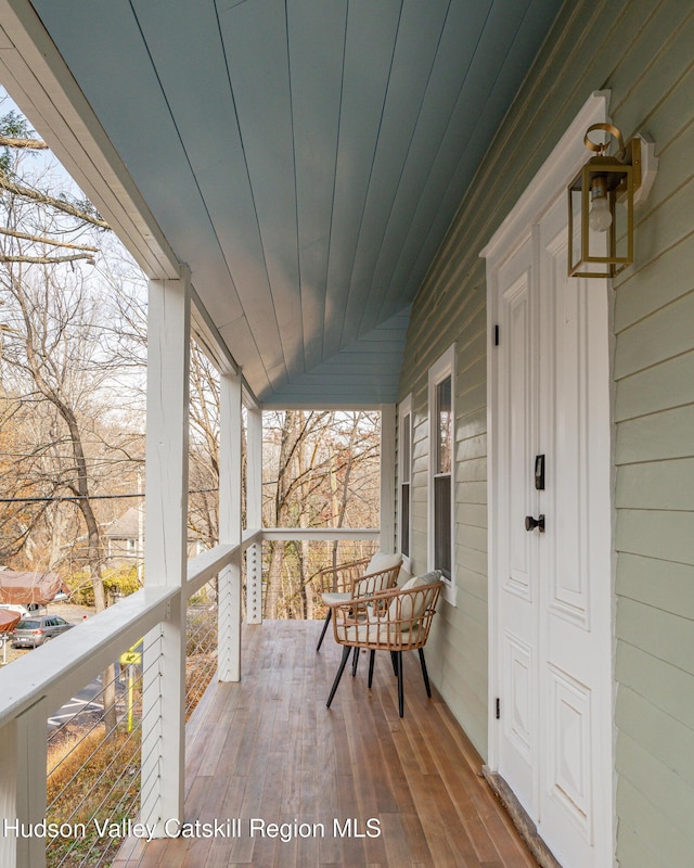 exterior space featuring covered porch