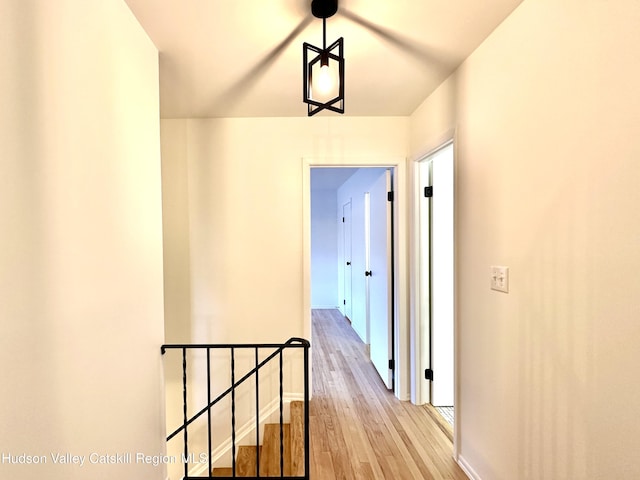 32 Redwood Rd, Saugerties, NY 12477 - hallway with an upstairs landing and light wood-type flooring