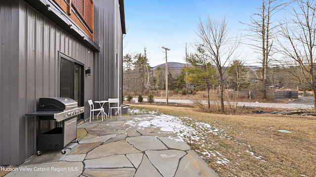 view of patio featuring grilling area