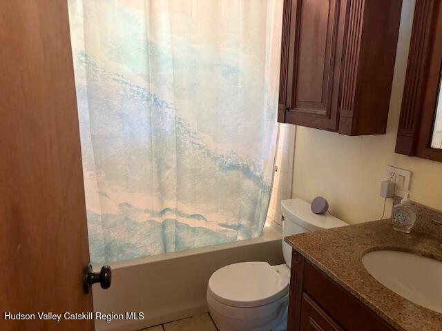 36 Blue Mountain Mnr, Saugerties, NY 12477 - bathroom with vanity, shower / tub combo, and toilet