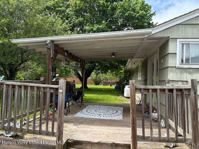 36 Blue Mountain Mnr, Saugerties, NY 12477 - wooden deck with a lawn