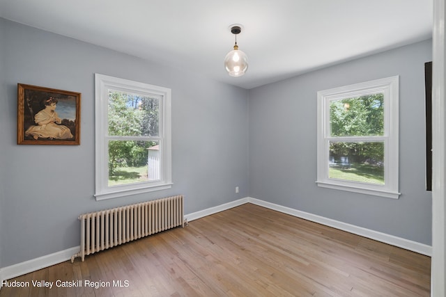 766 County Route 2, Accord, NY 12404 - spare room with radiator heating unit, hardwood / wood-style flooring, and baseboards