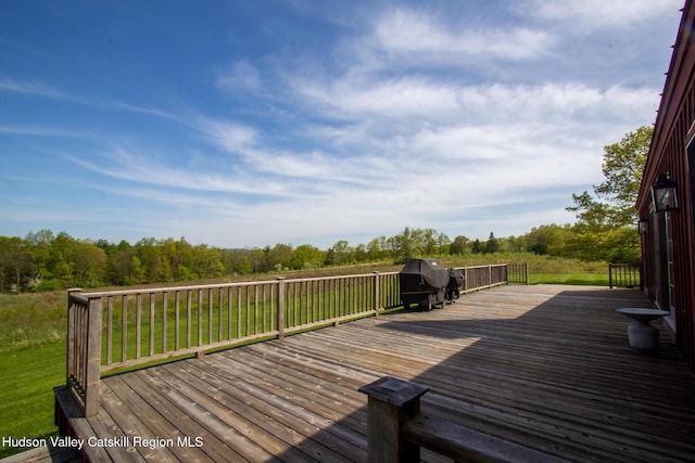 23 Raccoon Forks Rd, Old Chatham, NY 12136 - wooden terrace with area for grilling
