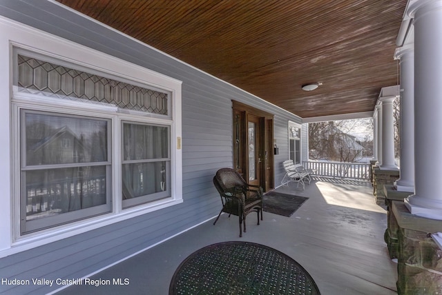 view of patio / terrace featuring a porch