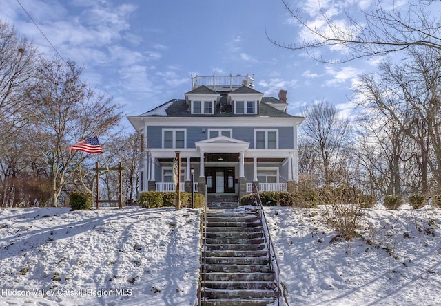 view of front of home with a porch