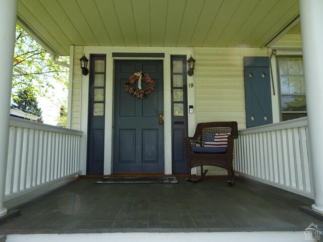 19 Aitken Ave, Hudson, NY 12534 - entrance to property featuring covered porch