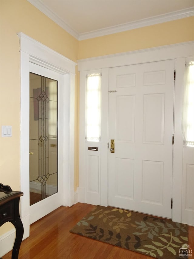 19 Aitken Ave, Hudson, NY 12534 - foyer with wood finished floors and crown molding