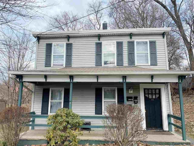 italianate house with covered porch