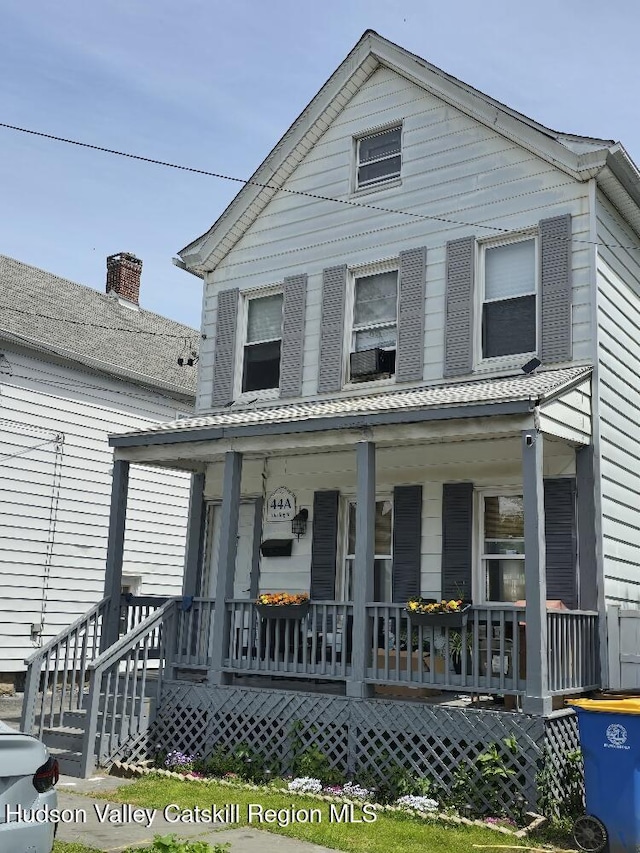 44 Sterling St, Kingston, NY 12401 - view of front of home featuring covered porch