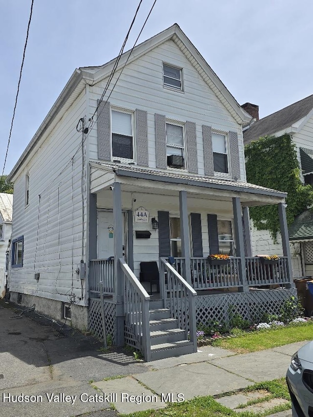 44 Sterling St, Kingston, NY 12401 - view of front of property featuring covered porch