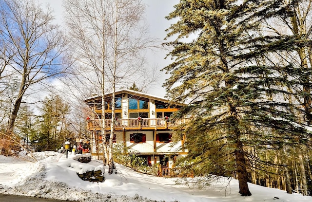 90 Club Rd, Windham, NY 12496 - view of snow covered house
