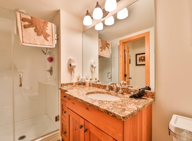 90 Club Rd, Windham, NY 12496 - bathroom featuring a shower stall and vanity