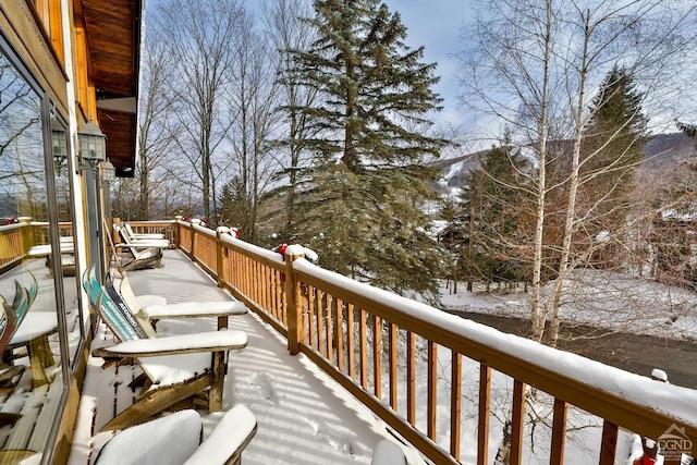 90 Club Rd, Windham, NY 12496 - view of snow covered deck