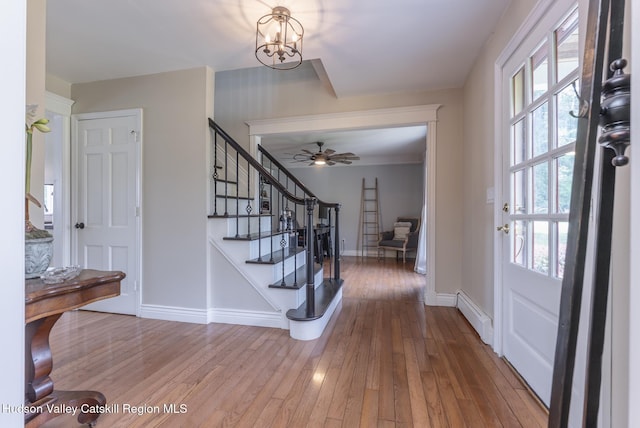 157 Hillside Ter, Kingston, NY 12401 - entrance foyer featuring stairway, hardwood / wood-style flooring, a baseboard radiator, and healthy amount of natural light