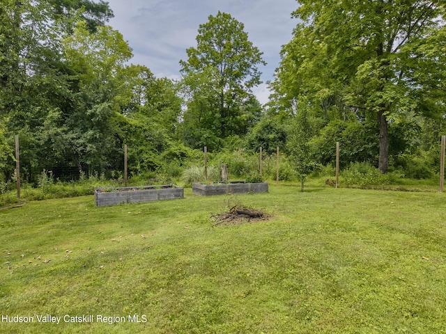 157 Hillside Ter, Kingston, NY 12401 - view of green lawn featuring a garden