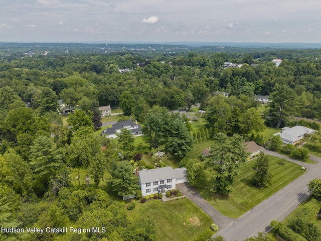 157 Hillside Ter, Kingston, NY 12401 - aerial view of property and surrounding area with a heavily wooded area
