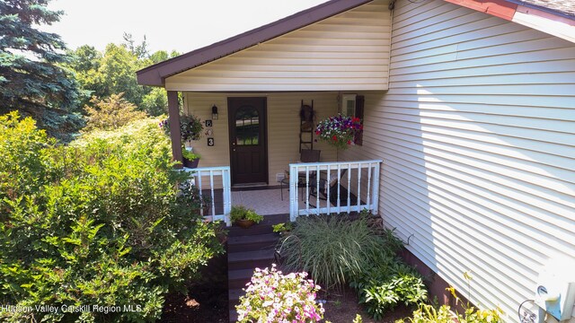 803 County Route 27, Ancram, NY 12502 - view of exterior entry with covered porch