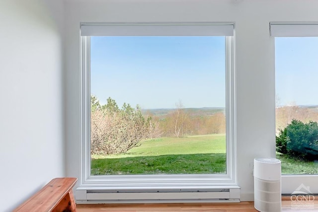 54 Mercer Mountain Rd, East Chatham, NY 12060 - doorway to outside with a baseboard heating unit