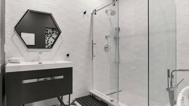 7717 Main St, Hunter, NY 12442 - full bath featuring a shower stall and vanity