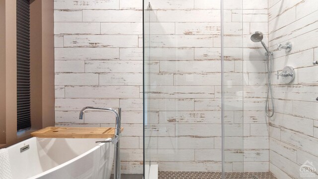 7717 Main St, Hunter, NY 12442 - full bathroom featuring a shower stall