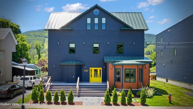 7717 Main St, Hunter, NY 12442 - modern home with a standing seam roof and metal roof