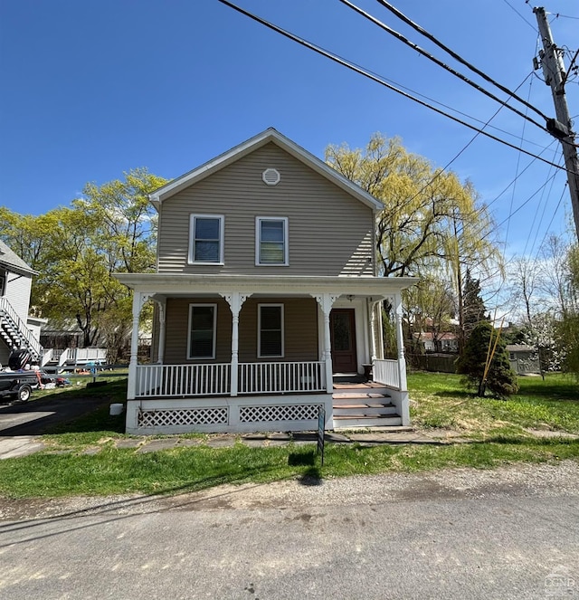 15 N Warren St, Athens, NY 12015 - view of front of property with covered porch