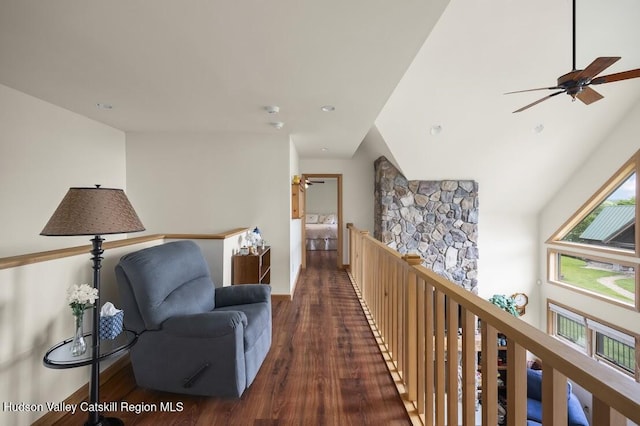 16 Wang Dr, Copake, NY 12516 - corridor featuring an upstairs landing and wood finished floors