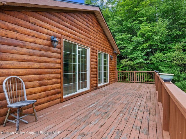 719 Allen Teator Rd, Durham, NY 12469 - view of wooden terrace