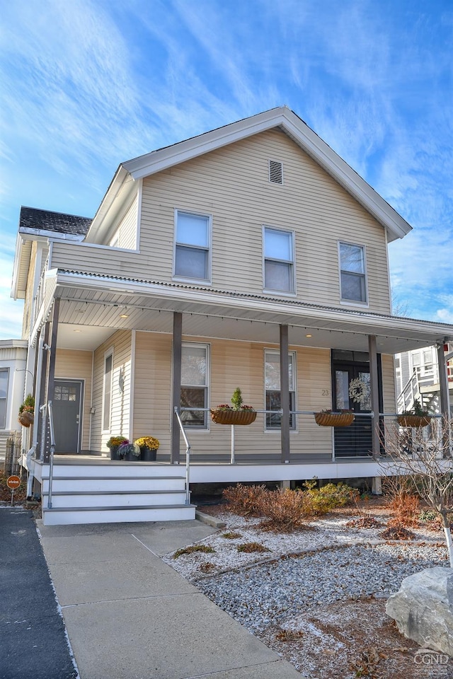 17-23 Linden St, Pittsfield, MA 01201 - view of front of property featuring a porch