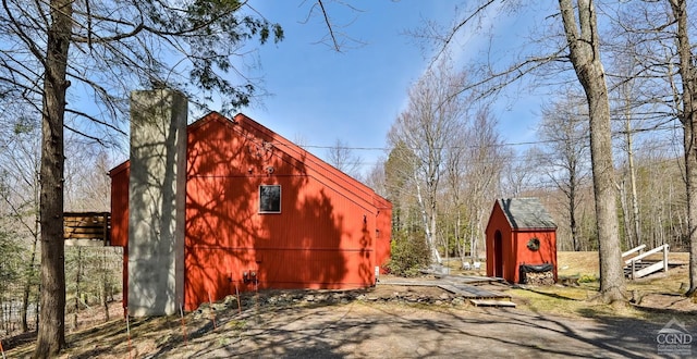 view of shed