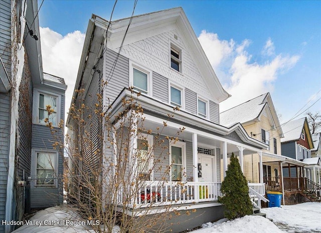 view of front of property with a porch