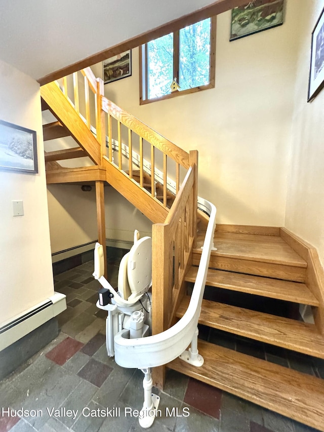 258 Watson Hollow Rd, West Shokan, NY 12494 - stairs with baseboard heating