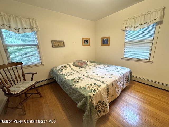 258 Watson Hollow Rd, West Shokan, NY 12494 - bedroom featuring hardwood / wood-style floors and baseboard heating