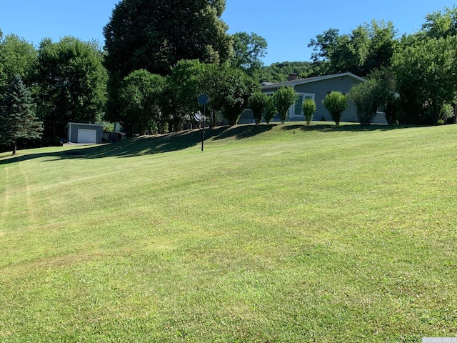 160 Willowbrook Rd, Hudson, NY 12534 - view of green lawn with a garage