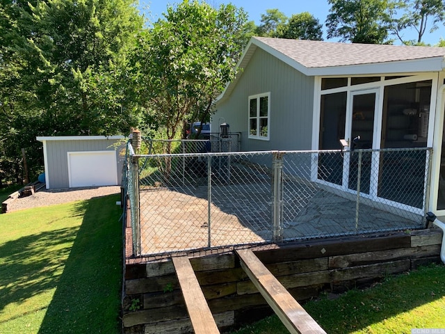 160 Willowbrook Rd, Hudson, NY 12534 - view of property exterior with an outbuilding, roof with shingles, and a lawn